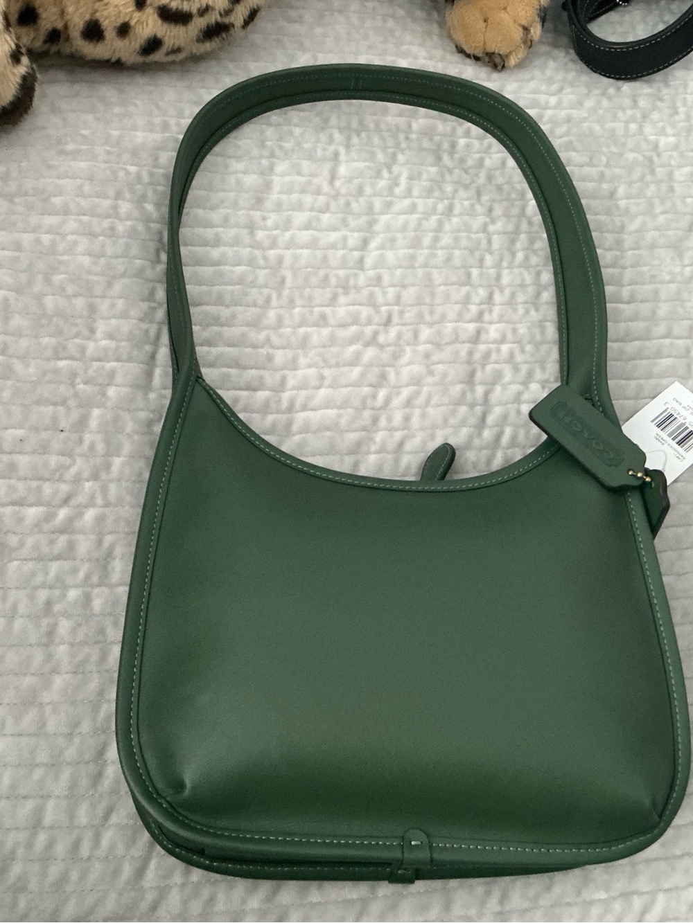 Coach Forest Green Leather Shoulder Bag